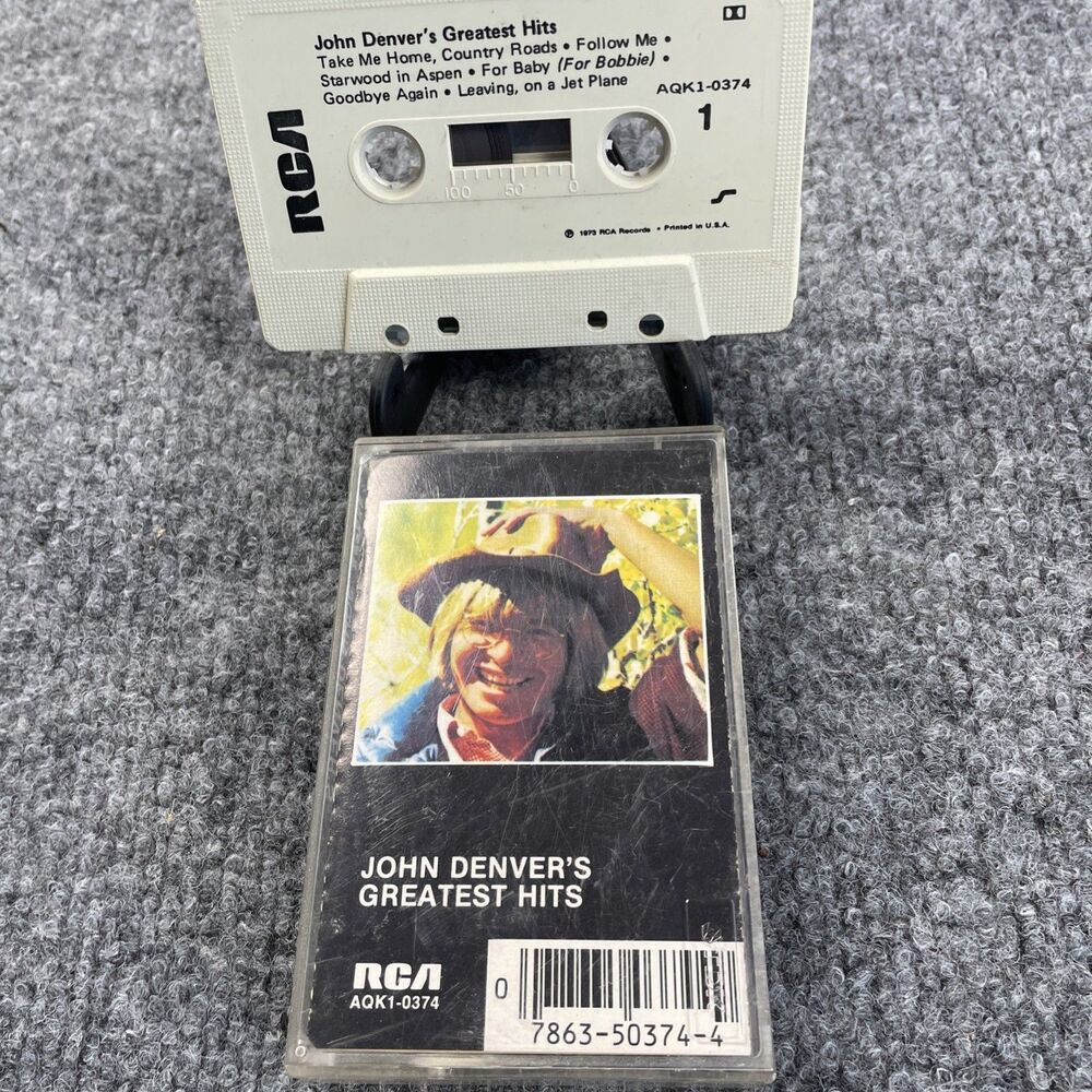 John Denver's Greatest Hits Cassette Tape 1973 RCA Folk Country Pop Tested